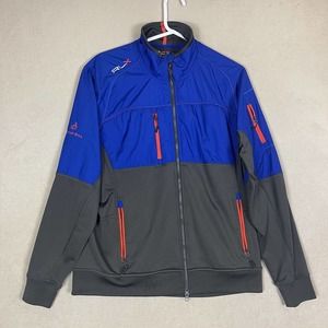 Ralph Lauren RLX Athletic Jacket Adult Large Blue Gray Golf Golfing Mens‎